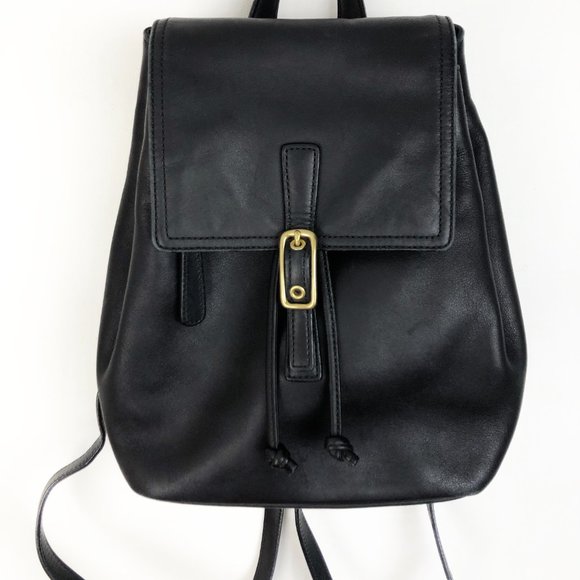 COACH vintage black leather legacy backpack main image 7
